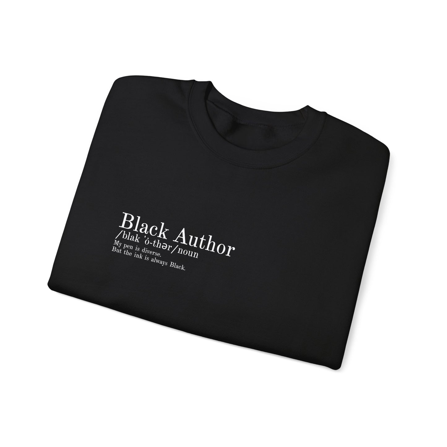 Black Author Definition Sweatshirt — Literary Pride Crewneck