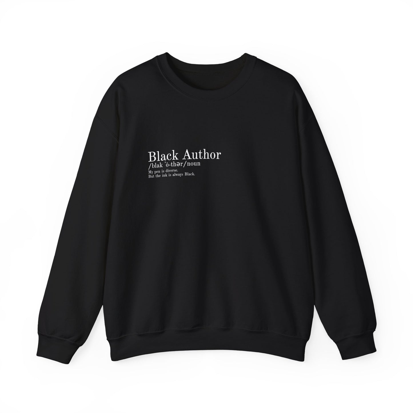 Black Author Definition Sweatshirt — Literary Pride Crewneck