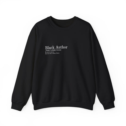 Black Author Definition Sweatshirt — Literary Pride Crewneck