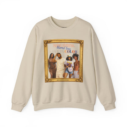 Crewneck Sweatshirt — "All About Love & Color" Framed Art Graphic